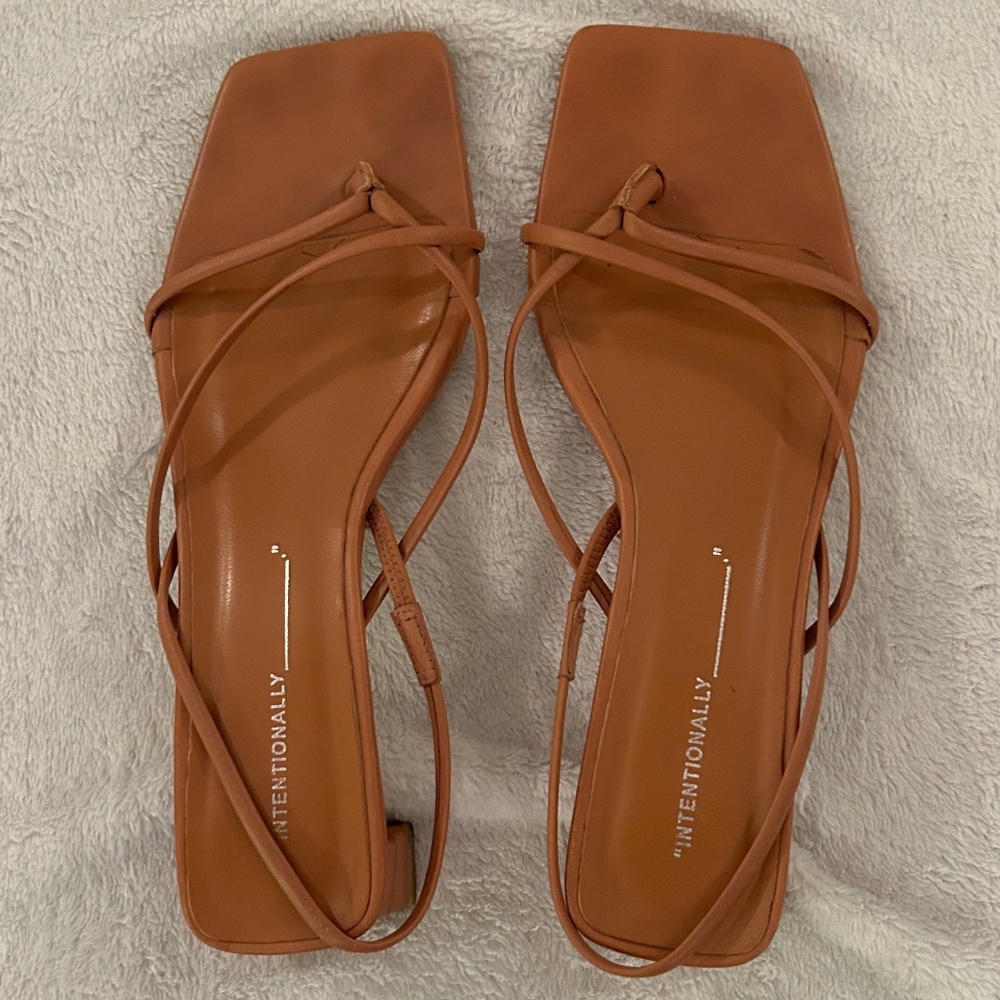 Intentionally Blank Fifi Heeled Sandals in Camel - Size 39